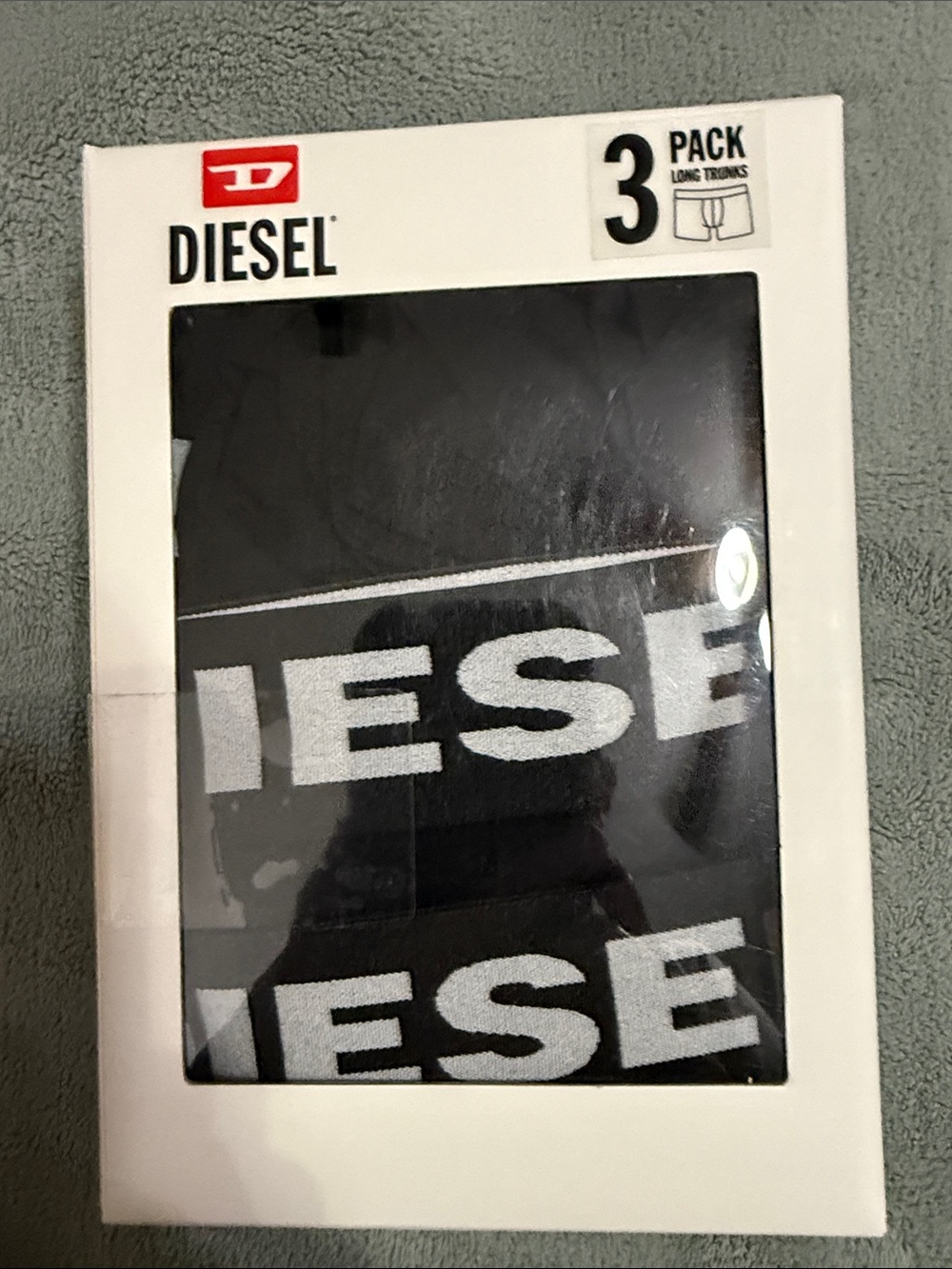 Diesel Black Briefs 3-Pack with White Logo